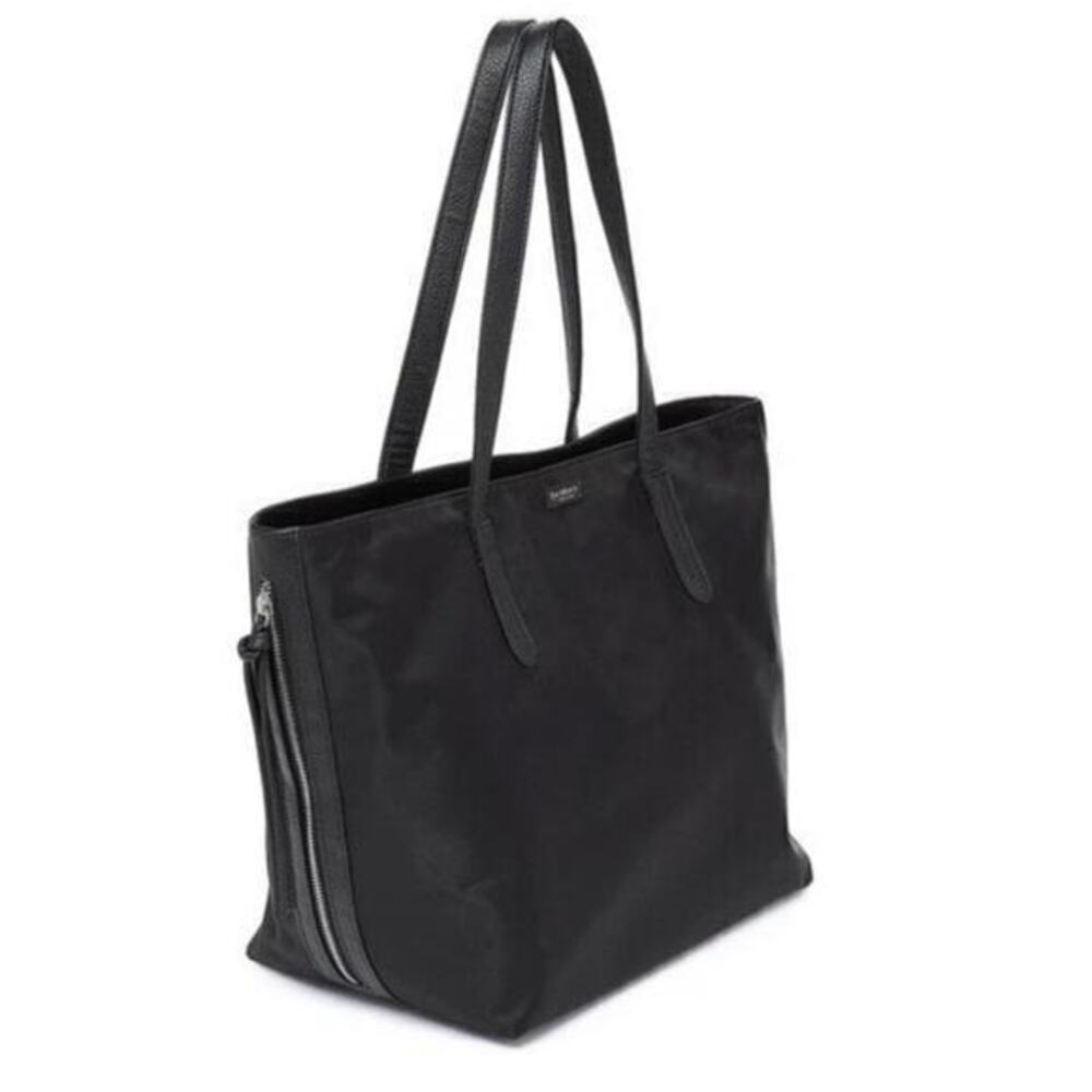 NEW Authentic Botkier black zip top tote bag tassels lightweight side tassels